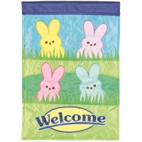 2pk -Flag Welcome Bunnies Polyester 29x42 - (Pack of 2)