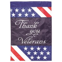 2pk -Flag Thank You Veterans Polyester 29x42 - (Pack of 2)