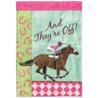 2pk -Flag Derby And Theyre Off 29x42 - (Pack of 2)