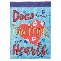 2pk -Flag Dogs Leave Pawprints 29x42 - (Pack of 2)