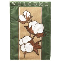2pk -Flag Cotton Welcome Burlap 29x42 - (Pack of 2)