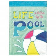 2pk -Flag Life Is Better By The Pool 29x42 - (Pack of 2)