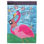 2pk -Flag Flamingo God Bless The South 29x42 - (Pack of 2)