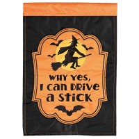 2pk -Flag Witch Yes I Can Drive A Stick 29x42 - (Pack of 2)
