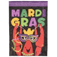 2pk -Flag Mardi Gras Crawfish Mask 29x42 - (Pack of 2)