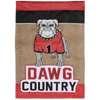 2pk -Flag Dawg Country Bulldog Burlap 29x42 - (Pack of 2)