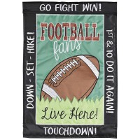 2pk -Flag Fall Football Fans Live Here 29x42 - (Pack of 2)
