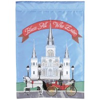 2pk -Flag St Louis Cathedral Bless All 29x42 - (Pack of 2)