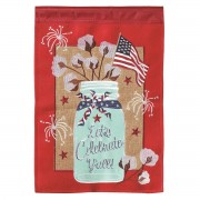 2pk -Flag Jar Lets Celebrate Burlap 13x18 - (Pack of 2) 2pk -Flag Jar Lets Celebrate Burlap 13x18 - (Pack of 2)
