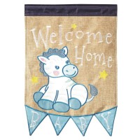 2pk -Flag Baby Boy Polyester 13x18 - (Pack of 2)