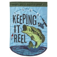 2pk -Flag Keeping It Reel Polyester 13x18 - (Pack of 2)