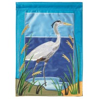 2pk -Flag Heron Polyester 13x18 - (Pack of 2)
