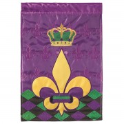 2pk -Flag Crowned Fleur-De-Lis 13x18 - (Pack of 2) 2pk -Flag Crowned Fleur-De-Lis 13x18 - (Pack of 2)