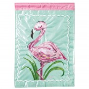 2pk -Flag Flamingo Polyester 13x18 - (Pack of 2)