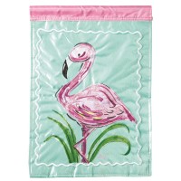 2pk -Flag Flamingo Polyester 13x18 - (Pack of 2)