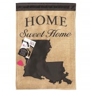 2pk -Flag Louisiana Burlap Polyester 13x18 - (Pack of 2)