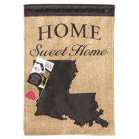 2pk -Flag Louisiana Burlap Polyester 13x18 - (Pack of 2)