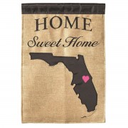 2pk -Flag Florida Burlap Polyester 13x18 - (Pack of 2)
