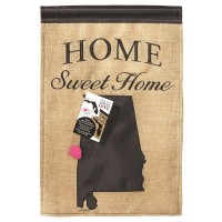 2pk -Flag Alabama Burlap Polyester 13x18 - (Pack of 2)