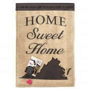 2pk -Flag Virginia Burlap Polyester 13x18 - (Pack of 2)