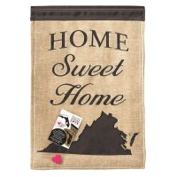 2pk -Flag Virginia Burlap Polyester 13x18 - (Pack of 2)