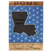 2pk -Flag Louisiana Home Sweet Burlap 13x18 - (Pack of 2)