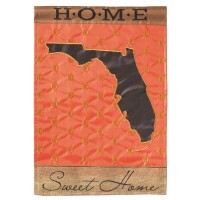 2pk -Flag Florida Home Sweet Burlap 13x18 - (Pack of 2)