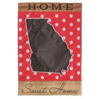 2pk -Flag Georgia Home Sweet Burlap 13x18 - (Pack of 2)