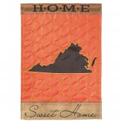 2pk -Flag Virginia Home Sweet Burlap 13x18 - (Pack of 2)