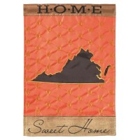 2pk -Flag Virginia Home Sweet Burlap 13x18 - (Pack of 2)