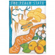 2pk -Flag Georgia Peach State Polyester 13x18 - (Pack of 2)