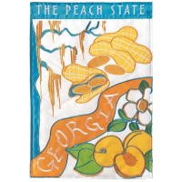 2pk -Flag Georgia Peach State Polyester 13x18 - (Pack of 2)