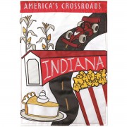 2pk -Flag Indiana Americas Crossroad 13x18 - (Pack of 2)
