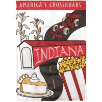 2pk -Flag Indiana Americas Crossroad 13x18 - (Pack of 2) 2pk -Flag Indiana Americas Crossroad 13x18 - (Pack of 2)