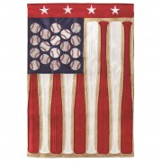2pk -Flag Baseball Polyester 13x18 - (Pack of 2) 2pk -Flag Baseball Polyester 13x18 - (Pack of 2)