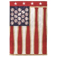 2pk -Flag Baseball Polyester 13x18 - (Pack of 2)