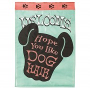 2pk -Flag Welcome Dog Hair Polyester 13x18 - (Pack of 2)