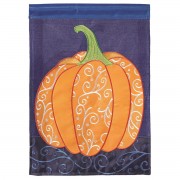 2pk -Flag Pumpkin Polyester 13x18 - (Pack of 2)