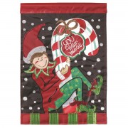 2pk -Flag Christmas Elf Polyester 13x18 - (Pack of 2)