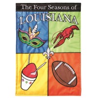 2pk -Flag Louisiana 4 Seasons Polyester 13x18 - (Pack of 2)