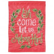 2pk -Flag Oh Come Let Us Adore 13x18 - (Pack of 2) 2pk -Flag Oh Come Let Us Adore 13x18 - (Pack of 2)