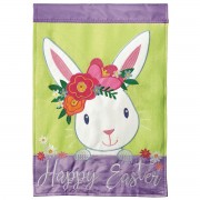 2pk -Flag Happy Easter Bunny Polyester 13x18 - (Pack of 2)