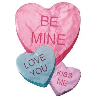 2pk -Flag Be Mine Candy Hearts Shaped 13x18 - (Pack of 2)