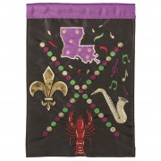 2pk -Louisiana Celebration Polyester 13x18 - (Pack of 2) 2pk -Louisiana Celebration Polyester 13x18 - (Pack of 2)