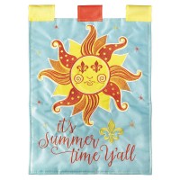 2pk -Flag Its Summertime Fleur-De-Lis 13x18 - (Pack of 2)