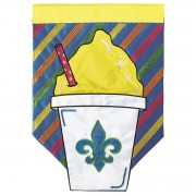 2pk -Flag Snoball Fleur-De-Lis Shaped 13x18 - (Pack of 2)