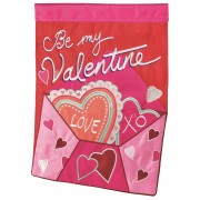 2pk -Flag Be My Valentine Burlap 13x18 - (Pack of 2) 2pk -Flag Be My Valentine Burlap 13x18 - (Pack of 2)