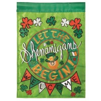 2pk -Flag Welcome Shenanigan Polyester 13x18 - (Pack of 2)