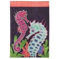 2pk -Flag Seahorse Polyester 13x18 - (Pack of 2)