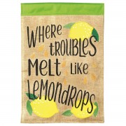 2pk -Flag Where Troubles Melt Burlap 13x18 - (Pack of 2)